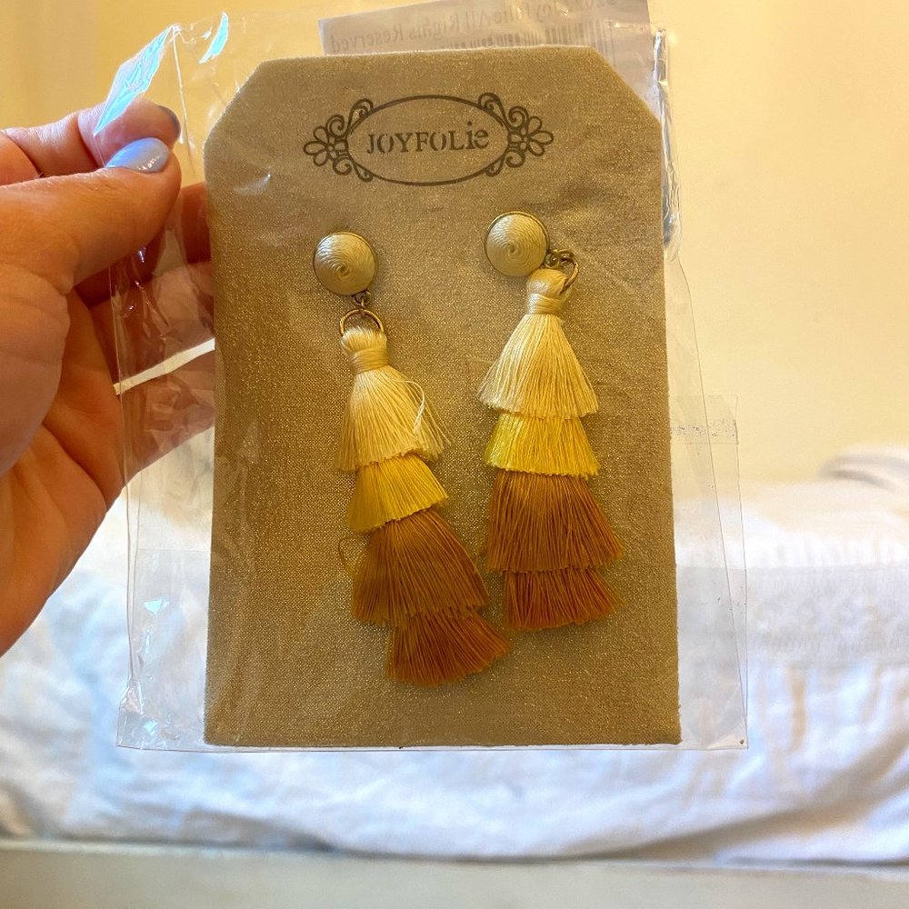 Sunflower cascade earrings